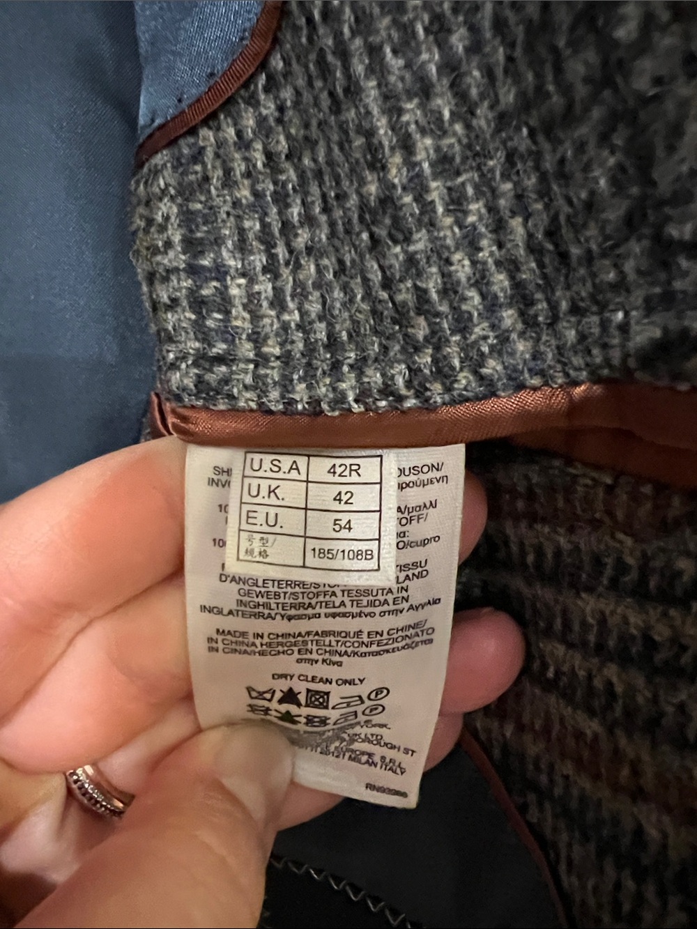 Brooks Brothers - 100% pure new wool, Scottish, Sport Coat in Gray, Brown, Blue - Picture 7 of 10